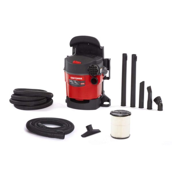 Craftsman Wet/Dry Vacuum 5 Gallon 120V 5HP Peak Wall Mounted