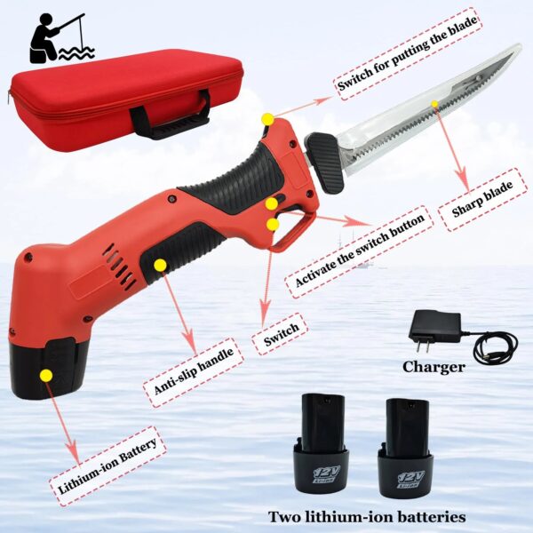 358937a0703c4ec596e6e0c3cce60d01 Cordless Electric Fish Fillet Knife with 4 Stainless Steel Blades