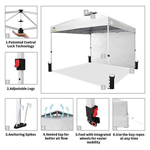 35cfea13bb2b4cf499795dba80915600 10x10 Pop up Canopy Tent Instant Commercial Canopy with 150D Silver Coated Fabric