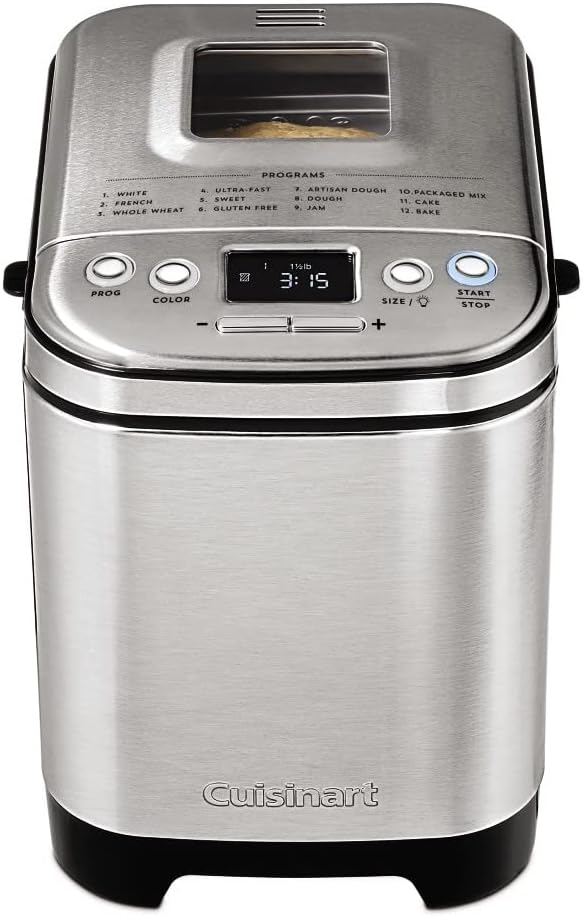 35ddeee0560644bca00679244f925552 Cuisinart Bread Maker Machine, Compact and Automatic, Up to 2lb Loaves