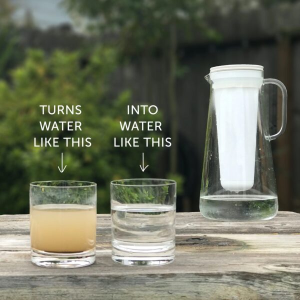 LifeStraw Home 10 Cup Water Filter Pitcher, Removes +30 Contaminants, White