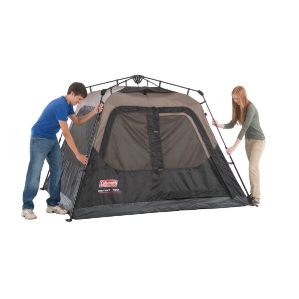 37107fdd5263435d97a7fb22ca249d35 Coleman 4-Person Cabin Camping Tent with Instant Setup, 1 Room, Gray