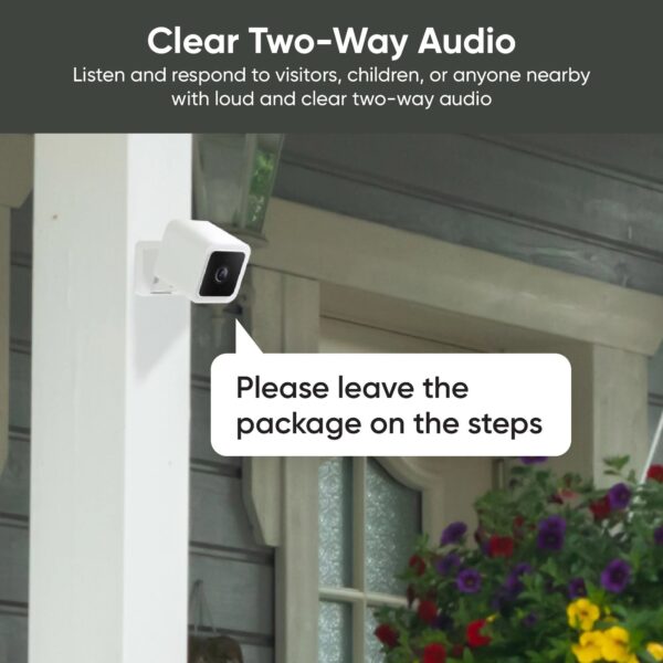 2 Pack Wyze Cam v3 with Color Night Vision, Wired 1080p HD Indoor/Outdoor Security Camera, 2-Way Audio
