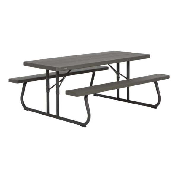 Lifetime 6 Foot Folding Picnic Table, Brown, 60105