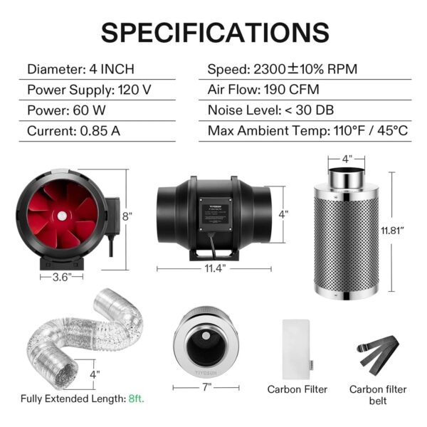 377e8e733cf54ed98c789d1483072138 VIVOSUN Grow Tent Ventilation System with Speed Controller