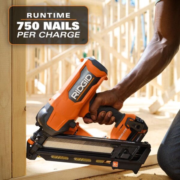 18V Brushless Cordless 30-Degree Framing Nailer Kit with 4.0 Ah Battery and Charger R09895KN
