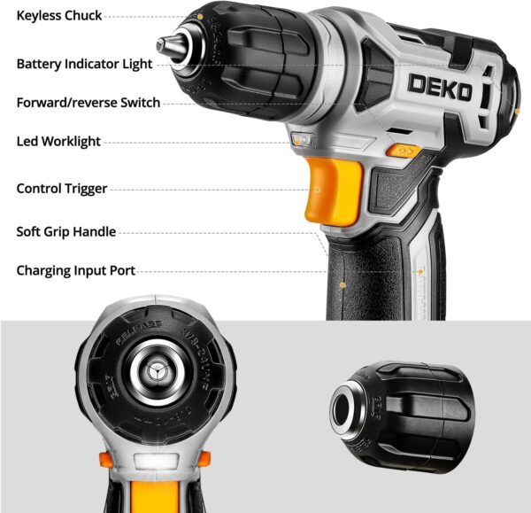 37d70c3eeac24310ae8b49b9ada822d5 Tool Set:Tool Kit with 8V Cordless Drill,Tool Box with Drill,Hand Drill Set for Men & Women,Home Tool Kits for House Repair,Handyman,DIY 126 Piece
