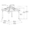 10 ft. x 10 ft. Cedar Framed Gazebo with Steel 2-Tier Hip Roof Hardtop