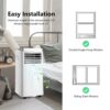 Costway 6450 BTU (10000BTU ASHRAE) Portable Air Conditioner 3-in-1 Air Cooler with Remote Control
