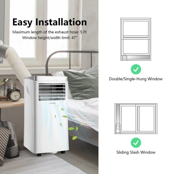 37f9dbd3147e40a5a0334d6c01db9a98 Costway 6450 BTU (10000BTU ASHRAE) Portable Air Conditioner 3-in-1 Air Cooler with Remote Control