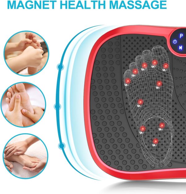 37fcbee1eaf74699a9d11cdd4579b9df Vibration Plate Fitness Platform Exercise Machine Vibrating Lymphatic Drainage Shaking Full Body Shaker Workout Vibrate Stand Shake Board Sport Gym for Weight Loss Fat Burner for Women Men
