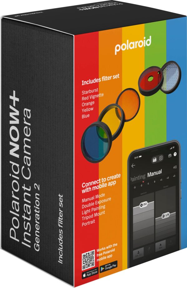 Polaroid - Now+ Instant Film Camera Generation 2 - Black
