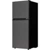 Danby DCR047A1BBSL 4.7 Cubic Feet Dual Door Compact Refrigerator, Black Steel
