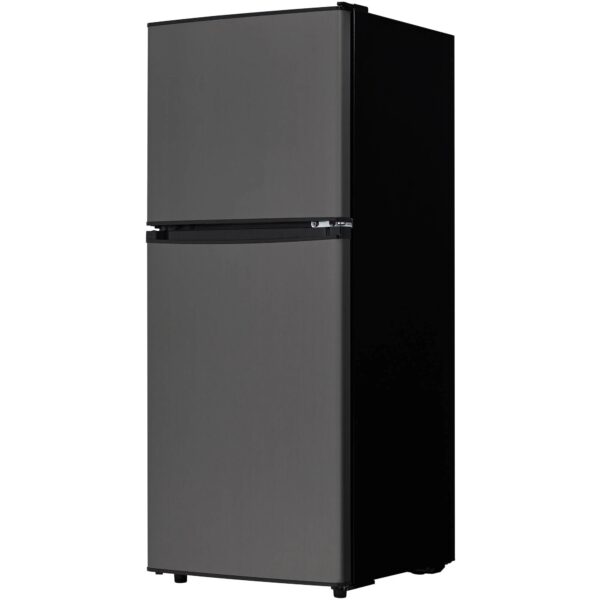 Danby DCR047A1BBSL 4.7 Cubic Feet Dual Door Compact Refrigerator, Black Steel
