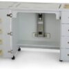 Sewing Cabinet for Sturdy Sewing, Cutting, Quilting, and Crafting with Storage and Airlift, Black Finish
