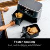 DZ401 Foodi 10 Quart 6-in-1 DualZone XL 2-Basket Air Fryer with 2 Independent Frying Baskets, Match Cook & Smart Finish to Roast, Broil, Dehydrate for Quick, Easy Family-Sized Meals, Grey