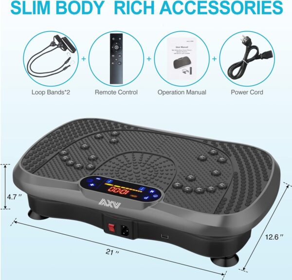 39a4c9123a92404aa45d68c39674acd9 Vibration Plate Fitness Platform Exercise Machine Vibrating Lymphatic Drainage Shaking Full Body Shaker Workout Vibrate Stand Shake Board Sport Gym for Weight Loss Fat Burner for Women Men