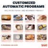 Saki 12-In-1 Programmable Bread Machine with Digital Touch Control Panel