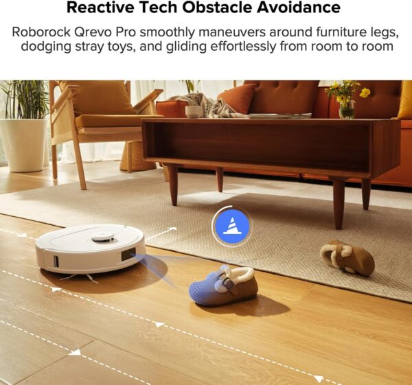3a61aa0c6eff4923912950abdda1bdcd Qrevo Pro Robot Vacuum and Mop with FlexiArm Design Edge Mopping, Dynamic Hot Water Mop Washing and Auto Mop Drying, Intelligent Dirt Detection, 7,000 Pa Suction, Ideal for Carpets