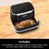 DZ401 Foodi 10 Quart 6-in-1 DualZone XL 2-Basket Air Fryer with 2 Independent Frying Baskets, Match Cook & Smart Finish to Roast, Broil, Dehydrate for Quick, Easy Family-Sized Meals, Grey