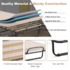 Costway Portable Folding Bed with Memory Foam Mattress Rollaway Cot Beige Made in Italy