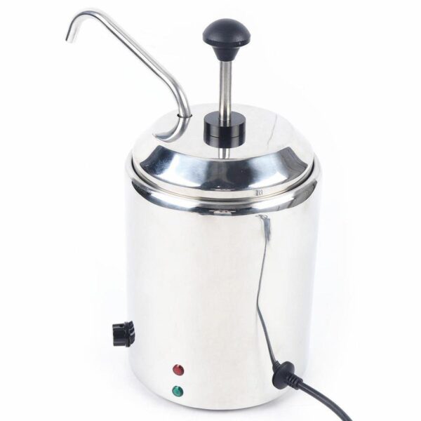 3adb2d2a0d314fa19543683b2aa13f96 2.6 Qt Melted Butter Dispenser Nacho Cheese Warmer Popcorn Condiment Melter Warmer Pump Dispenser Nacho Cheese Sauce Melter Pump W/Heated Spout