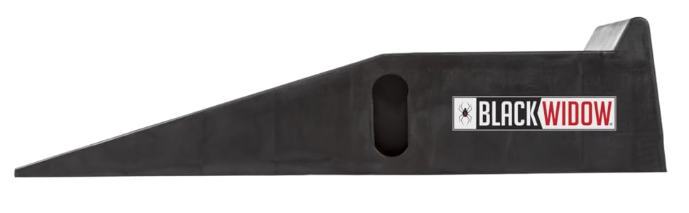PSR295 Black Widow Plastic Car Ramp Profile View With Hand Holds and Stop
