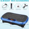 Vibration Plate Fitness Platform Exercise Machine Vibrating Lymphatic Drainage Shaking Full Body Shaker Workout Vibrate Stand Shake Board Sport Gym for Weight Loss Fat Burner for Women Men