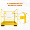 KUAFU 36x36 Forklift Safety Cage Heavy Duty Steel Forklift Man Basket 1200 LBS