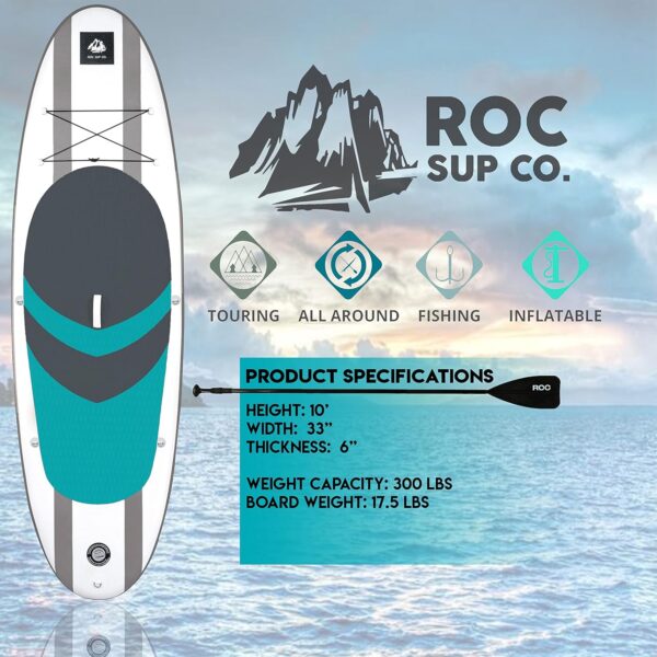 3c58574a8693496e969de8fd05b19f05 Roc Inflatable Stand Up Paddle Boards with Premium SUP Paddle Board Accessories, Wide Stable Design, Non-Slip Comfort Deck for Youth & Adults
