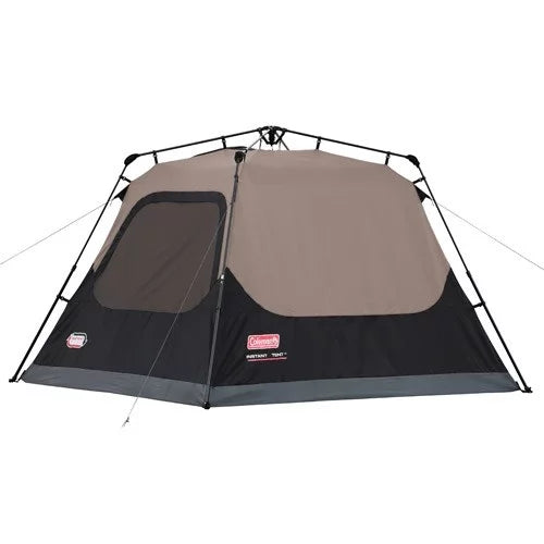 3c9b97d53cd84aa29f1387e37f2cab95 Coleman 4-Person Cabin Camping Tent with Instant Setup, 1 Room, Gray