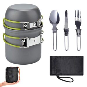5PC Picnic Set Outdoor Portable Camping Pot 1-2 People Picnic Barbecue Tableware Pot