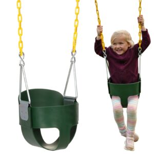 Eastern Jungle Gym Heavy Duty High Back Toddler Bucket Swing Seat, Green