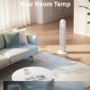 Dreo Tower Fan for Bedroom, 25ft/s Smart Standing Fans, 90° Oscillating Floor Fan with 4 Modes, 4 Speeds, 8H Timer, 28dB, Bladeless, Remote, 28 dB, Works with WiFi Voice Control