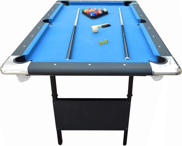 3d23f4a2e6b54961800c6be3914e0bbe Hathaway Fairmont 6 Ft Portable Pool Table, Adults Folding Billiards Tables for Game Room with Easy Foldable Storage, Includes Full Set of Billiard Balls, Cues, Chalk & Brush