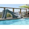 Cyclone Right Curve Swimming Pool Slide, Gray Granite