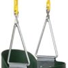 Eastern Jungle Gym Heavy-Duty High Back Full Bucket Toddler Swing Seat | Coated Swing Chains Fully Assembled | Green Swing Set Accessory