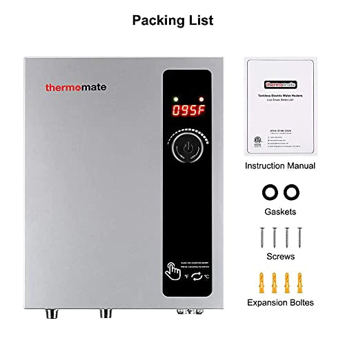 3e997e01cdd2483094b4b79f7b5d1995 thermomate Electric Tankless Water Heater, 11kW at 240 Volt, On Demand Instant Hot Water Heater