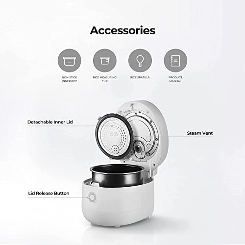 3ecb0b2f95404ca893c3c43d7cdcdfef CUCKOO 6-Cup (Uncooked) Micom Rice Cooker Nonstick Inner Pot | White