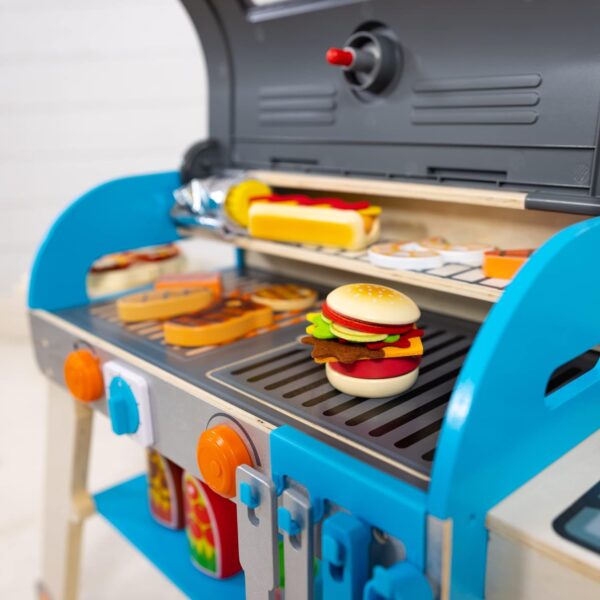 3f5d3fd9f05a4515803db3801360e3e8 Wooden Luxury Grill, Smoker and Pizza Oven Toy Food Toy for Kids Pretend Cooking