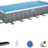 Bestway Oval Above Ground Pool Set (10' x 6'7" x 33")| Includes Filter Pump & ChemConnect Dispenser