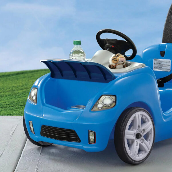 Step2 Whisper Ride II Kids Blue Push Car and Ride on Toy for Toddlers