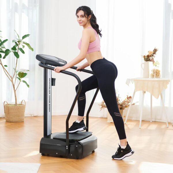 4032d9b1449b4d26b38f8a7652b9dea3 Whole Body Vibration Plate, 500W Vibration Plate Exercise Machine with 99 Levels 3 Preset Modes & 2 Resistance Bands, Training Fitness Vibration Platform Machine for Home Gym with 330lb Capacity