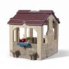 Step2 Charming Cottage Brown Toddler Plastic Playhouse for Kids Outdoor Toys