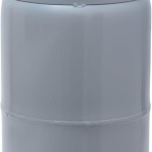 Steel Forklift Propane Tank Cylinder with Built-in Gauge, Gray-Flame King