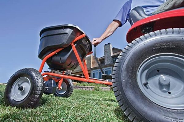 40b13ad01c4d4a51b4951642e10ae2a7 130-Pound Tow Behind Broadcast Spreader