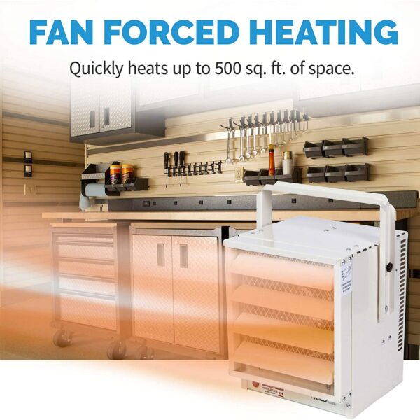 NewAir Heavy Duty Electric Garage Heater with Ceiling Mount, 500 sq. ft.,