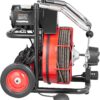 VEVOR Drain Cleaner Machine 100FT x 1/2 Inch, Auto Feed Sewer Snake Auger on Wheels, 550W Portable Drain Cleaning Machine with 8 Cutters & Air-activated Foot Switch for 2" to 4" Pipes