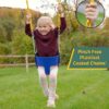 Eastern Jungle Gym Heavy-Duty High Back Full Bucket Toddler Swing Seat | Coated Swing Chains Fully Assembled | Green Swing Set Accessory