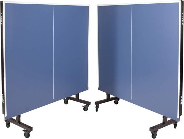 42d475cc4bef42d8bf5e8fc183432b5e JOOLA Inside Professional MDF Indoor Ping Pong Table with Quick Clamp Table Tennis Net and Post Set - 10 Minute Easy Assembly - Tournament Quality - Foldable with Single Player Playback Mode